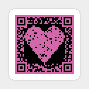 QR Code heart Magnet