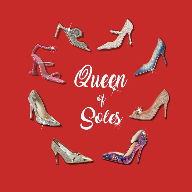 Queen of Soles High Heel Shoes Pumps by Lorri's Custom Art