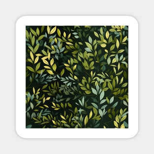 Green Leaves Pattern 27 Magnet