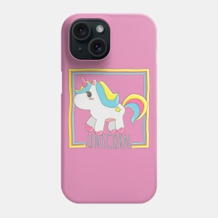 Unicorn Cute Sketch Art Design Two Phone Case