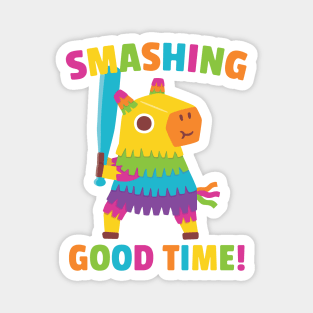 Funny Pinata Smashing Good Time Magnet