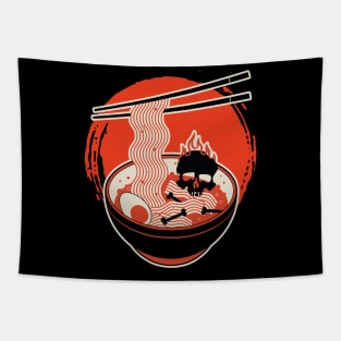 skull ramen Tapestry