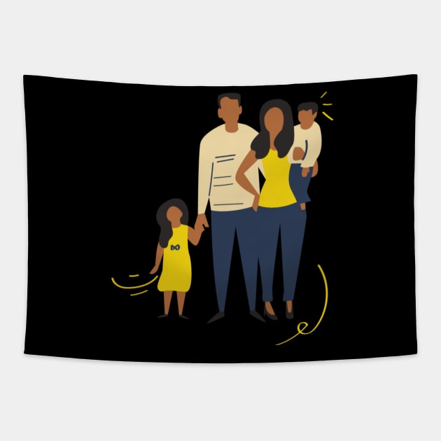 Family happiness Tapestry by daengdesign66