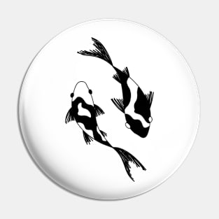 Japanese Koi Fish Negative Pin