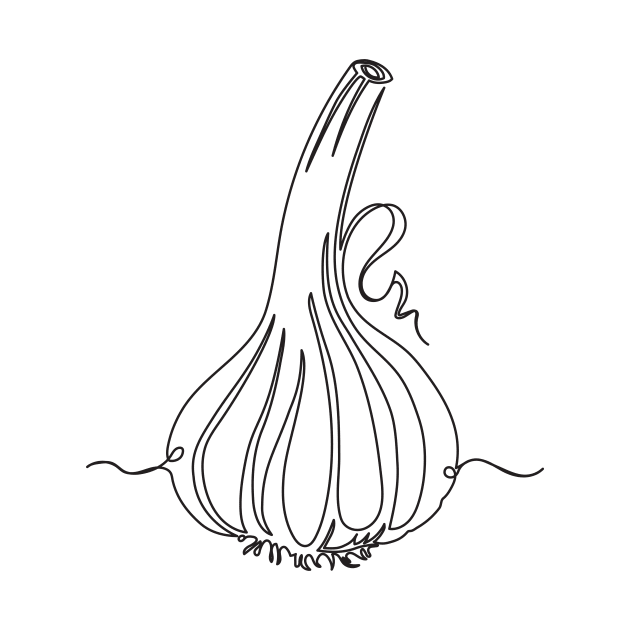 Continuous Line Garlic! by SWON Design