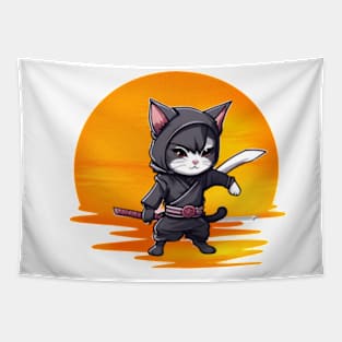 A Ninja Kitten Tapestry