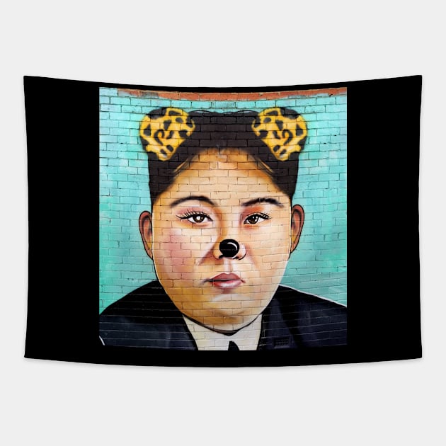 Kim Jong-pussycat Tapestry by Tom Tom + Co