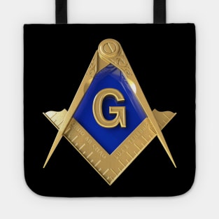 Gold Square & Compass Masonic Freemason Tote