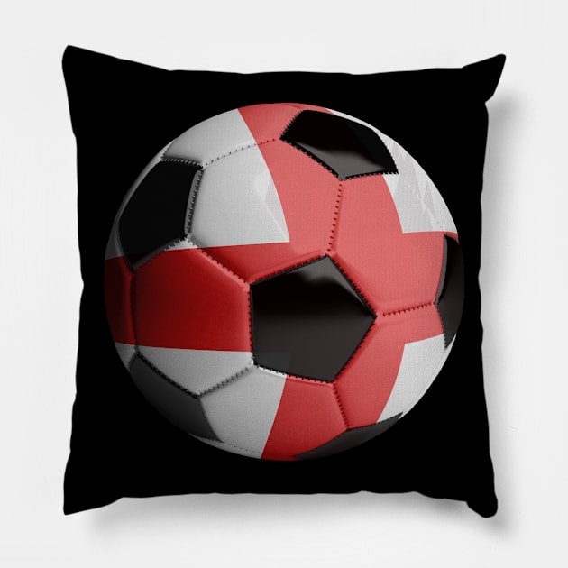 England Soccer Ball Pillow by reapolo