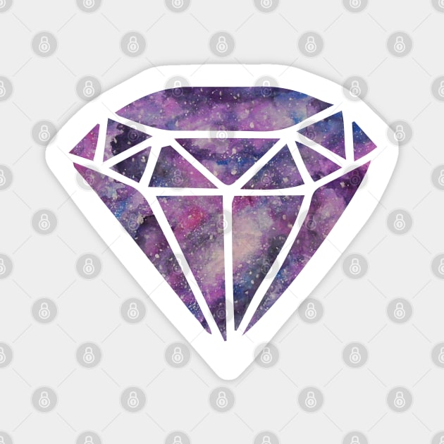 Galaxy Diamond | Purple + Pink Diamond | Watercolor Galaxy Diamond Magnet by Tilila