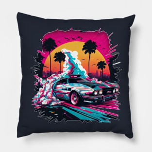 On The Wheel Caps - Miami Sunset Speed Race Pillow