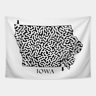 State of Iowa Maze Tapestry