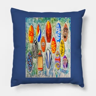 Surfboard Extravaganza Pillow