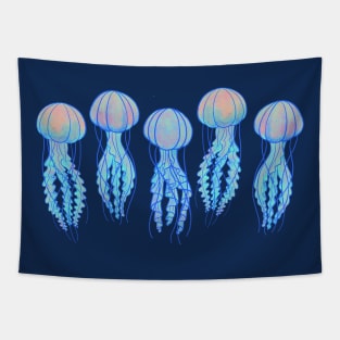 Bioluminous Jellyfish Tapestry
