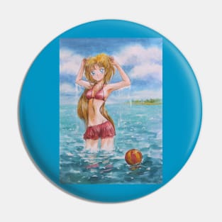 Minako on Summer Vacation Pin