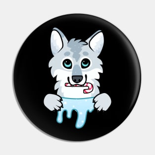 Harmonic Wolf Winter Slime- no words Pin