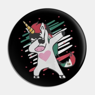 Dabbing unicorn Mexico Pin