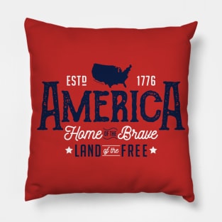 America Land of the Free Pillow