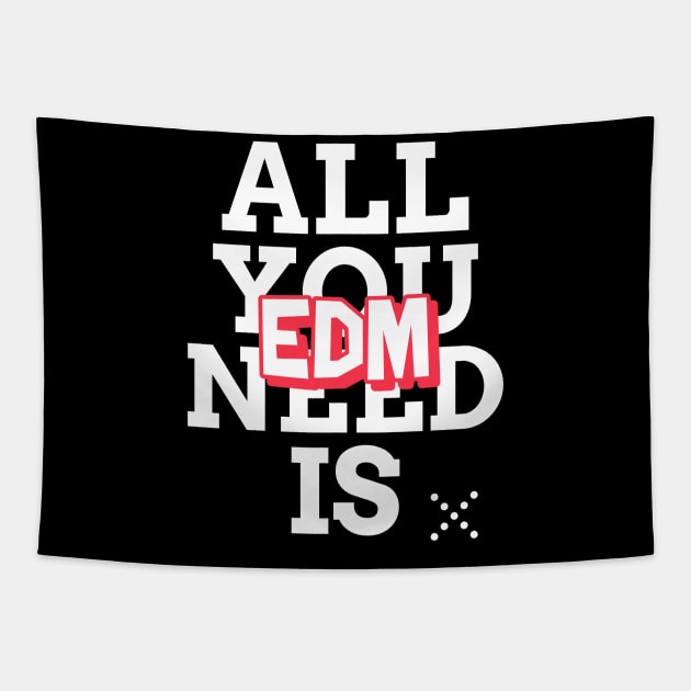 EDM is all you need! Techno Raver Tapestry by T-Shirt Dealer