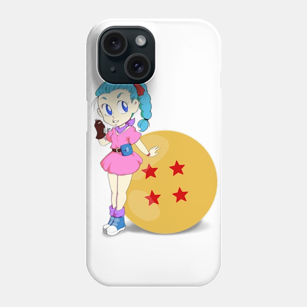 Bulma Phone Case by Beansprout Doodles