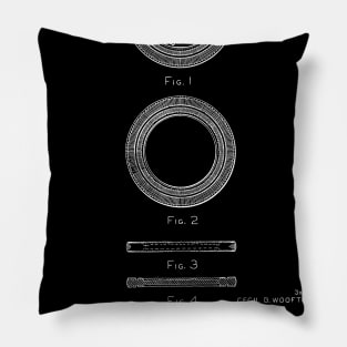 interlocking poker chip Vintage Patent Hand Drawing Pillow