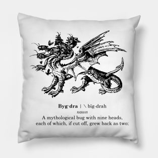 Coder shirt Hydra bug Pillow