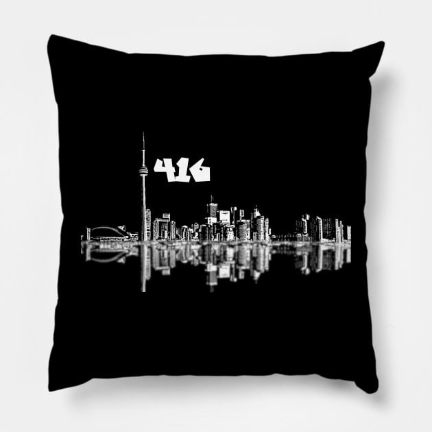 Toronto Skyline Pillow by 3ric-