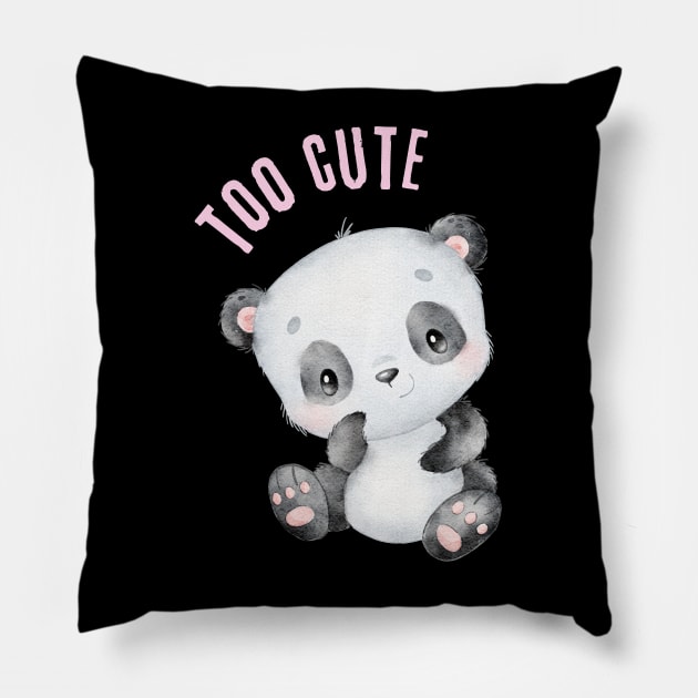 Smart Cookie I'm Cute and I know it Sweet little panda cute baby outfit Pillow by BoogieCreates