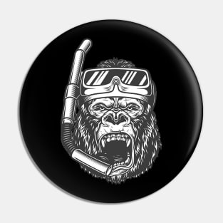 snorkeler Gorilla Pin