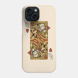 The Kiss Playing Card Klimt Light by Tobe Fonseca Phone Case