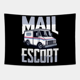 Mail Escort Fun Delivery Truck – Postal Service Humor Tapestry