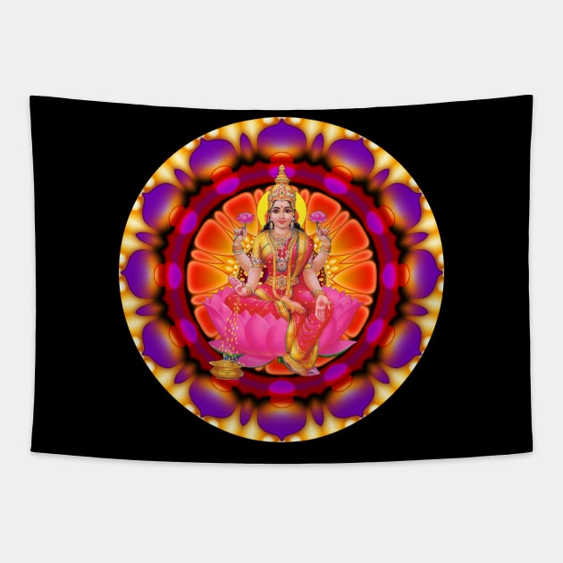 Mandala Magic - Daily Focus 10.17.2015 Lakshmi Tapestry by Mandala Magic