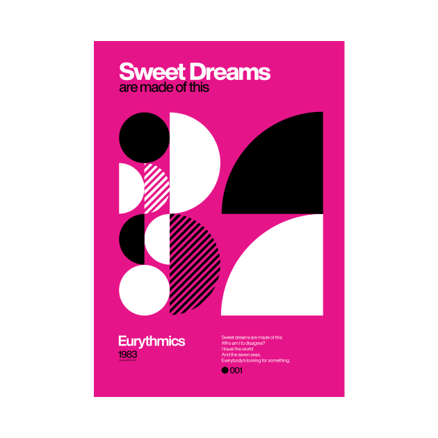 Sweet Dreams (Are Made of This) - Eurythmics Typographic Poster by sub88