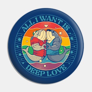 Deep Love Gay Whale Pin