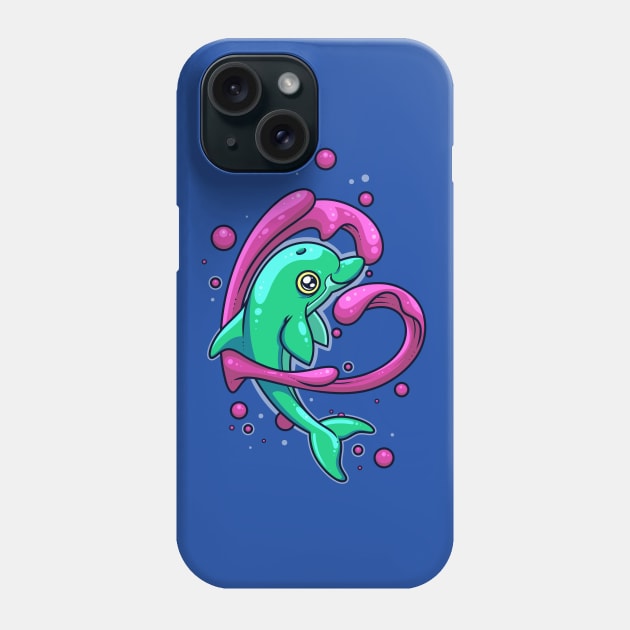 Dolphin Love Phone Case by ArtisticDyslexia