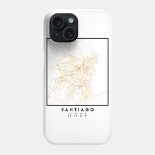 SANTIAGO DE CHILE CITY STREET MAP ART Phone Case