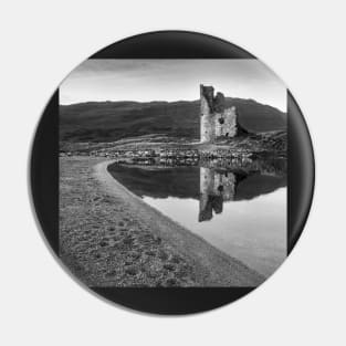 Ardveck Castle black and white Pin