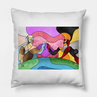 Aziraphale and Crowley - To the world Pillow