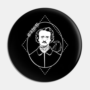 Nevermore, Edgar Allan Poe art Pin