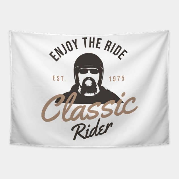 Classic Rider Vintage Motorcycle Tee | Timeless Bike Tapestry by medabdallahh8