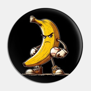 Funny Banana Baseball Pin