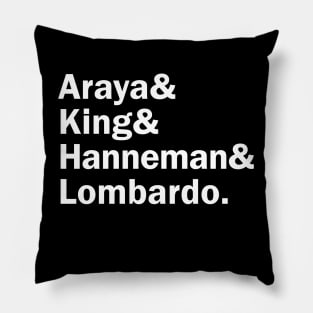 Funny Names x Slayer (Araya, King, Hanneman, Lombardo) Pillow