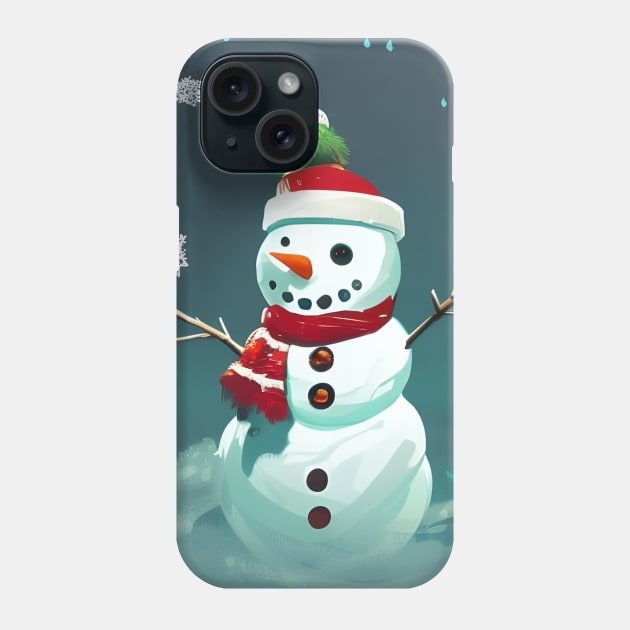 Little Snowflake Snowman Phone Case by LyndiiLoubie