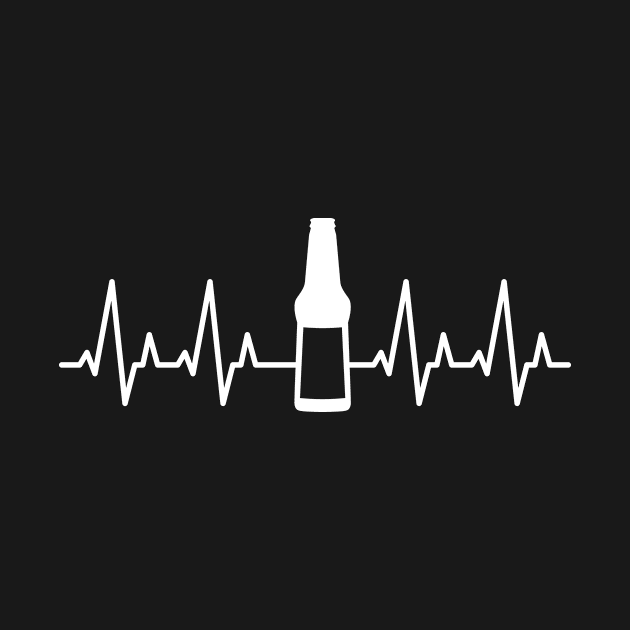 Beer Bottle Heartbeat Beer Lover Gift Idea by TheTeeBee