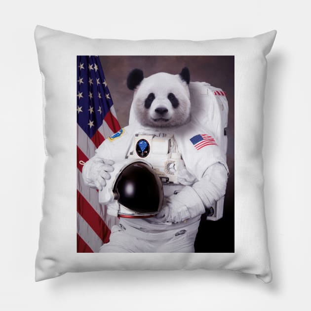 Pandastronaut Pillow by TokoumiL