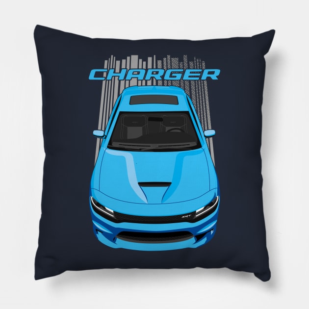 Charger - B5 Blue Pillow by V8social