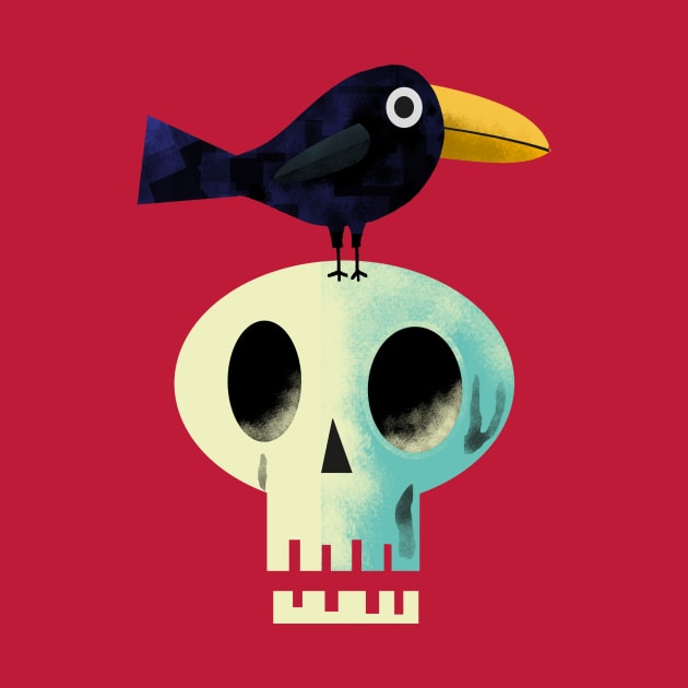 A Crow and a Skull by Scratch