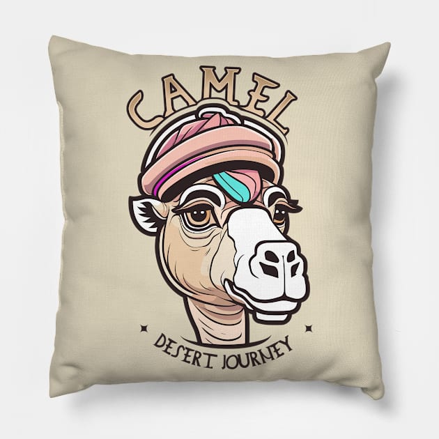 Camel Desert Pillow by anderleao