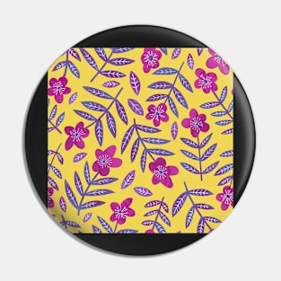 Pink and purple very peri flowers yellow Pin