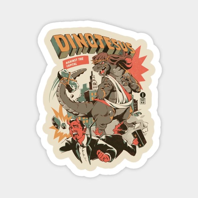 Dinojesus Magnet by Ilustrata